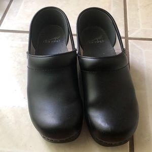 DANSKO black leather clogs